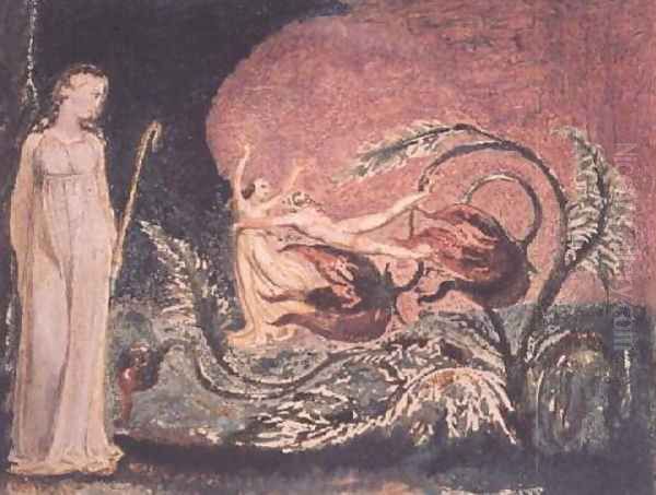 The Book of Thel- title page, 1794 Oil Painting by William Blake