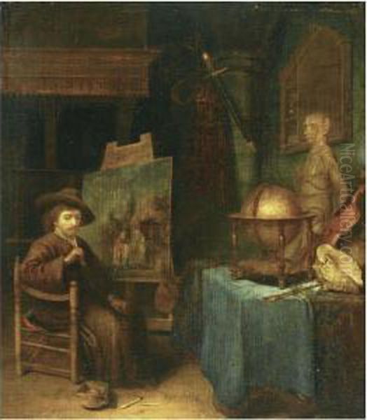 An Artist In His Studio Oil Painting by Pieter Cornelisz van Egmont