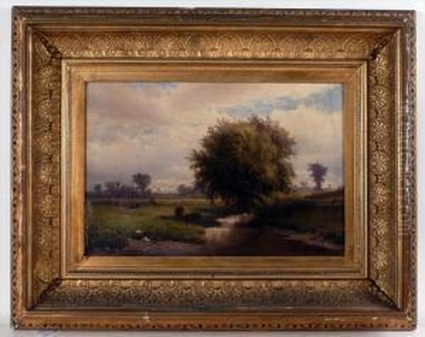 Oil On Canvas Landscape Oil Painting by Hendrik D. Kruseman Van Elten