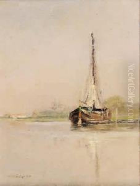 Bateau Oil Painting by Louis Van Engelen