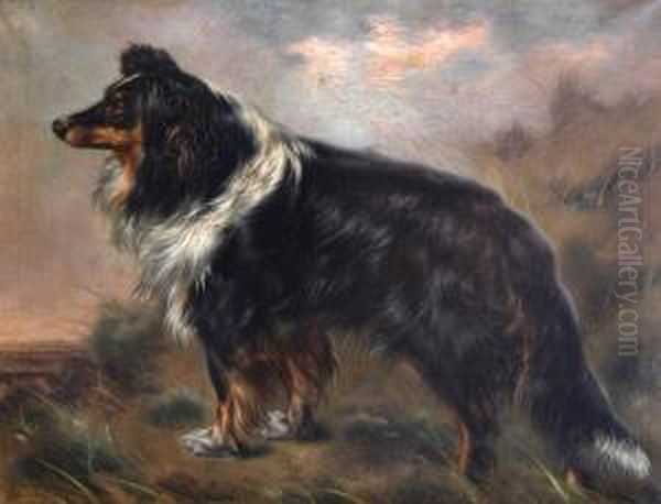 Herdershond - Chien Berger. Oil Painting by Piet Van Engelen