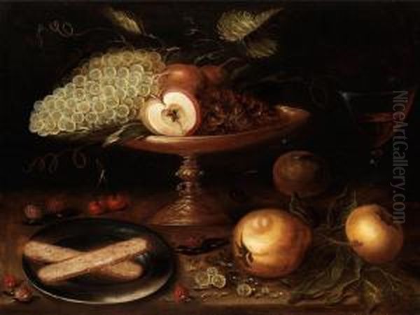 Stilleben Mit Prunkschale Und Fr Oil Painting by Jacob Fopsen van Es