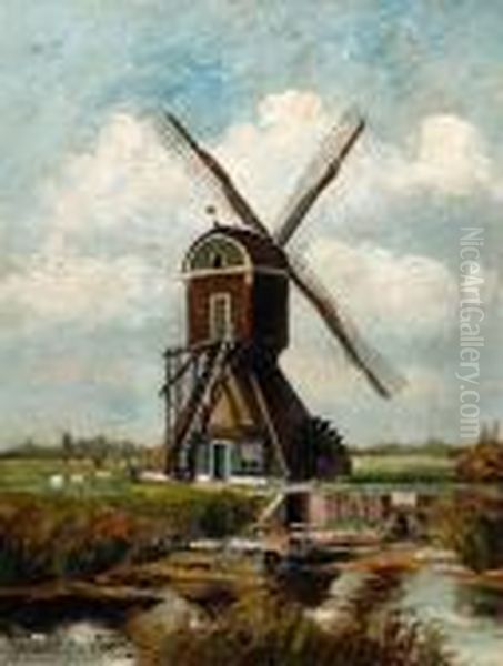 Mill By The Water Oil Painting by Jan van Hemessen