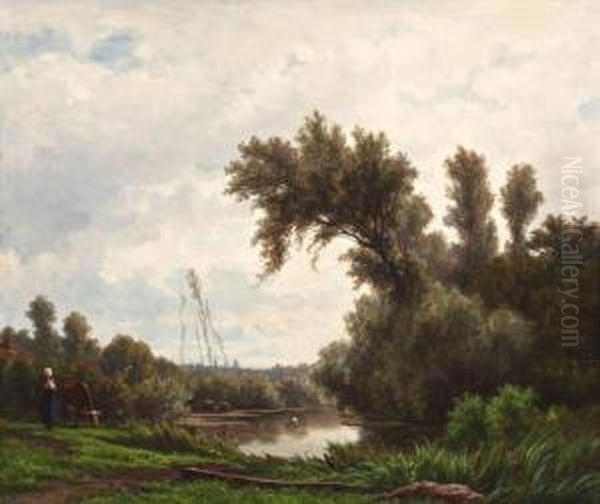 Langs De Vecht Oil Painting by Adriaen van Everdingen