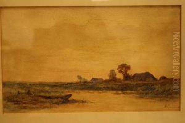 Polderlandschap Oil Painting by Adriaen van Everdingen