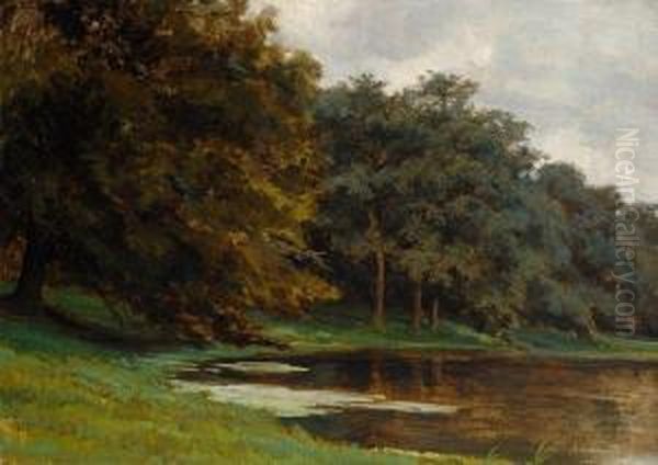 The Forest Lake Oil Painting by Adriaen van Everdingen