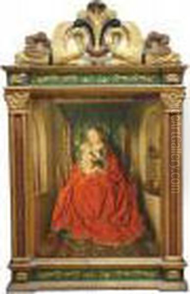 La Virgen De Lucca. Jan Van Eyck Oil Painting by Jan Van Eyck