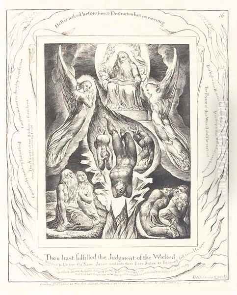 Illustrations of the Book of Job Oil Painting by William Blake