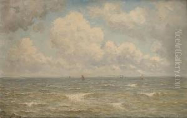 Vue De La Mer Du Nord Oil Painting by Joseph Van Genegen