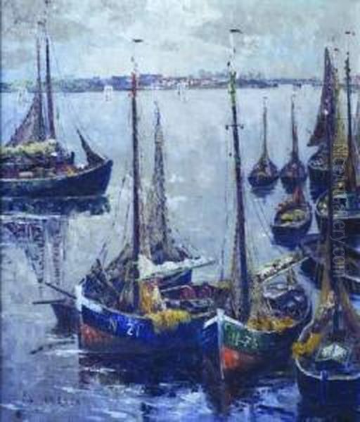 Marine. Oil Painting by Franz Van Genesen