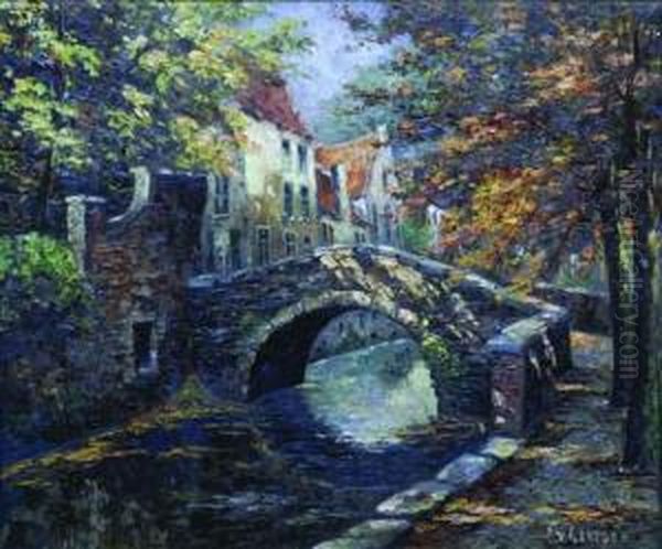 Le Pont Oil Painting by Franz Van Genesen