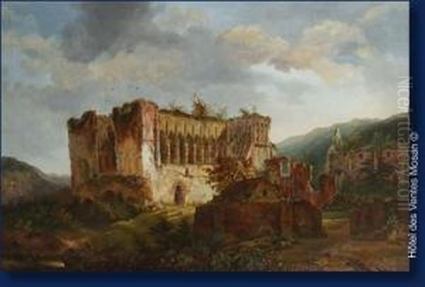 Les Ruines De L'abbaye De Villers Oil Painting by Cornelis Van Ghert