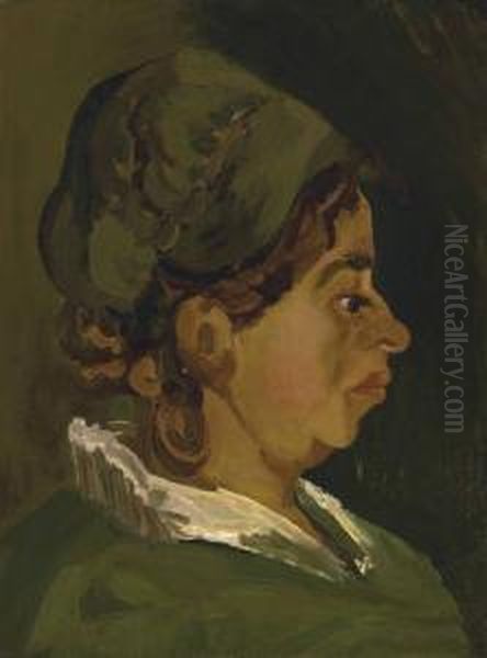 Head Of A Peasant Woman Oil Painting by Vincent Van Gogh