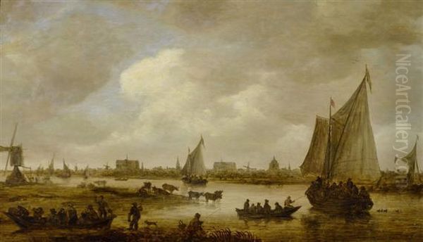 View Of Leiden Oil Painting by Jan van Goyen