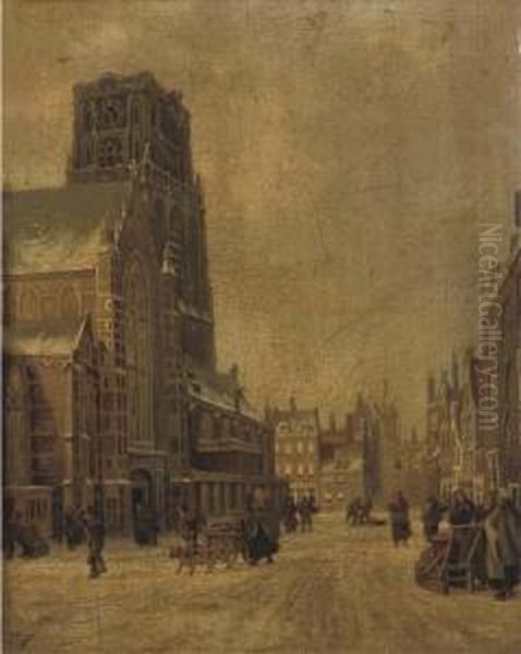 The Laurenskerk, Rotterdam Oil Painting by Franciscus Lodewijk Van Gulik