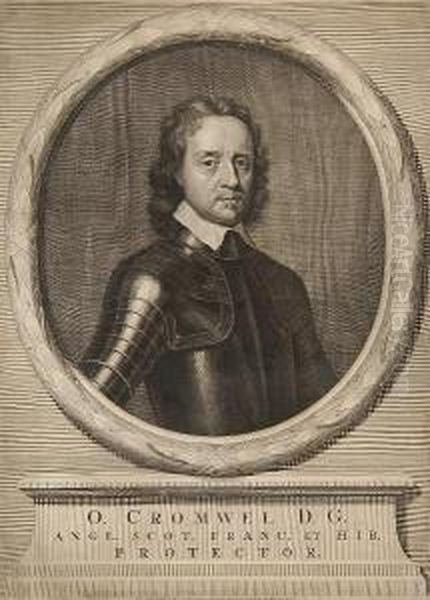 Oliver Cromwell Oil Painting by Pieter Stevens van Gunst