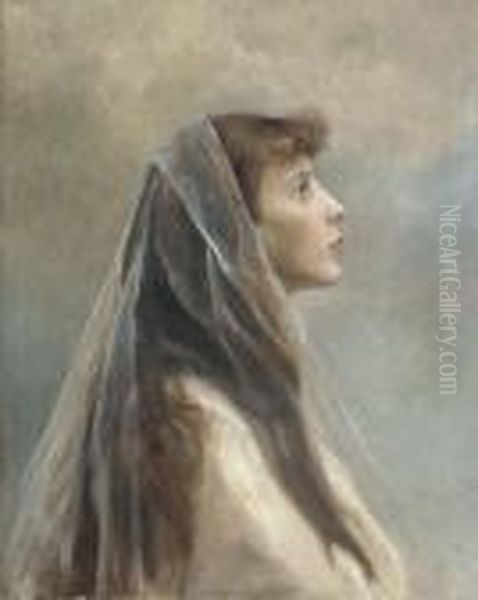 Beatific Beauty Oil Painting by Cecil van Haanen