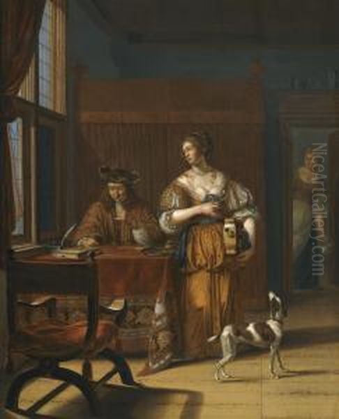 The Money Changer Oil Painting by Jan van Haensbergen