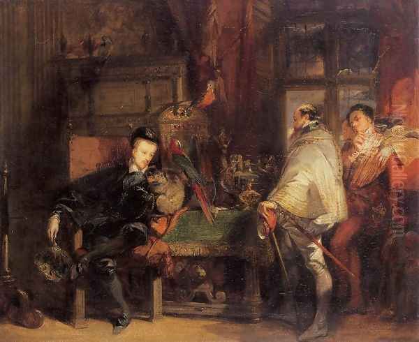 Henri III And The English Ambassador 1827-28 Oil Painting by Richard Parkes Bonington