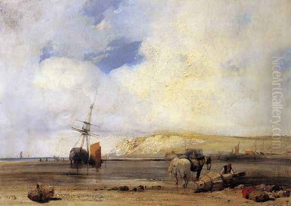 On the Coast of Picardy 1826 Oil Painting by Richard Parkes Bonington