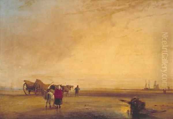 On The French Coast Oil Painting by Richard Parkes Bonington