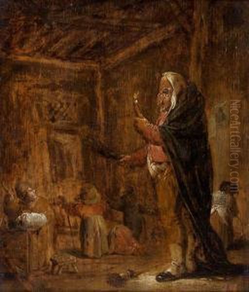 Vieil Homme Effrayant Des Enfants Oil Painting by Egbert Jaspersz. van, the Elder Heemskerck