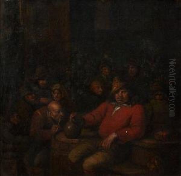 Interior Of A Tavern Oil Painting by Egbert Jaspersz. van, the Elder Heemskerck