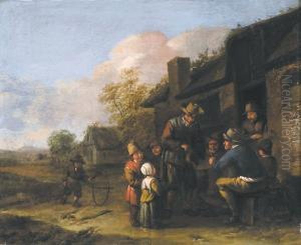 Tafereel Bij Een Hoeve Oil Painting by Egbert Jaspersz. van, the Elder Heemskerck