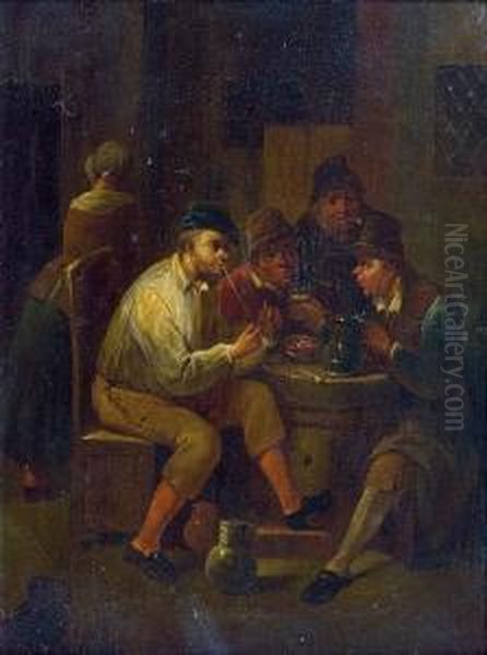 Interieur De Taverne Oil Painting by Egbert Van Heemskerk Le Vieux