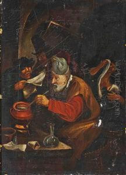 The Apothecary Oil Painting by Egbert Van Heemskerk Le Vieux