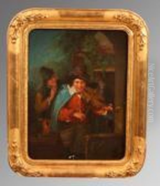 Les Violonnistes Oil Painting by Egbert Van Heemskerk Le Vieux