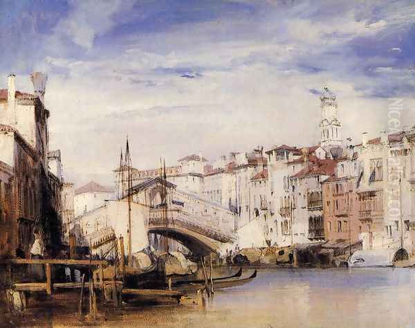 The Rialto, Venice Oil Painting by Richard Parkes Bonington