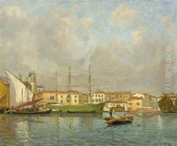 View Of Venice Oil Painting by Gustav Adolf Van Hees