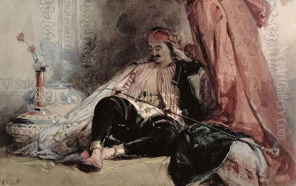 Turk Reposing 1826 Oil Painting by Richard Parkes Bonington