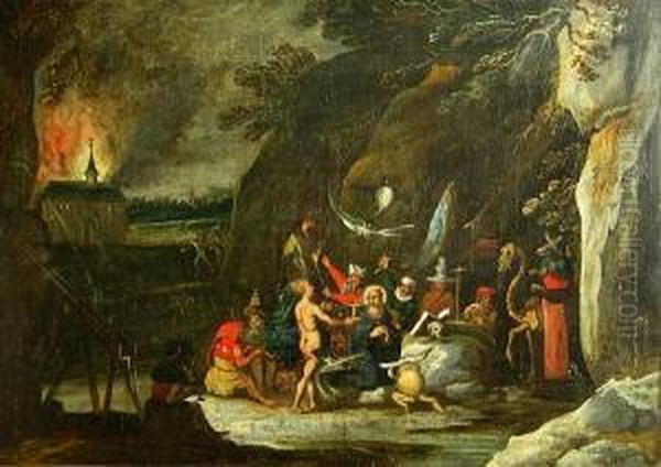 The Temptation Of St. Anthony Of Egypt Oil Painting by Matheus van Helmont