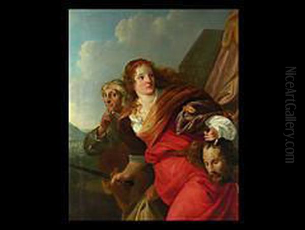 Judith Mit Dem Haupt Des Holofernes Oil Painting by Nicolaes Stocade Van Helt