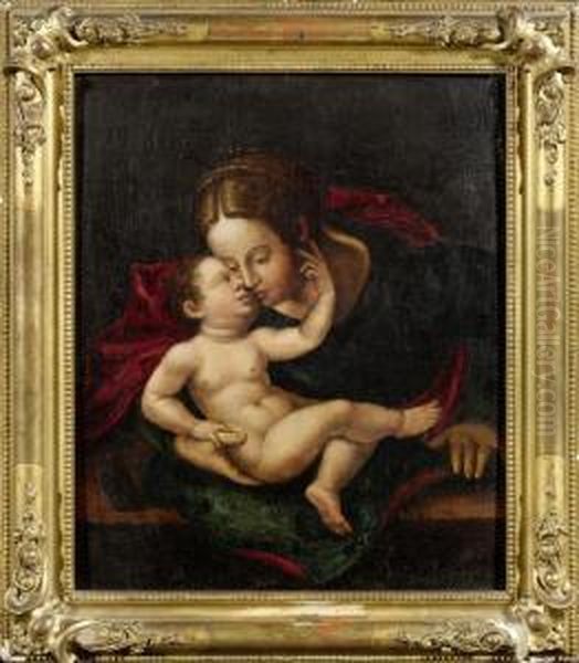 Virgin With Child Oil Painting by Jan Sanders Van Hemessen