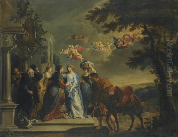 The Visitation Oil Painting by Willem Van Herp