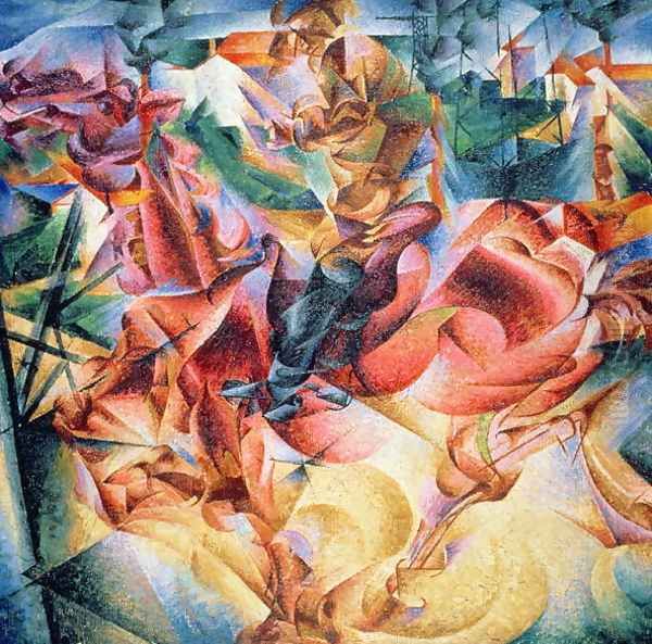 Elasticity, 1916 Oil Painting by Umberto Boccioni