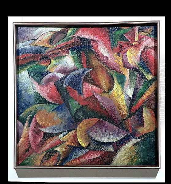 Dynamism of the Body, 1913 Oil Painting by Umberto Boccioni