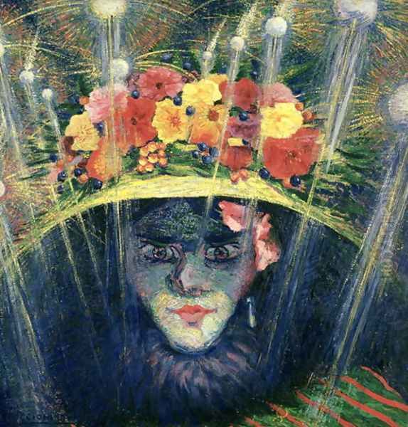 Modern Idol, 1911 Oil Painting by Umberto Boccioni