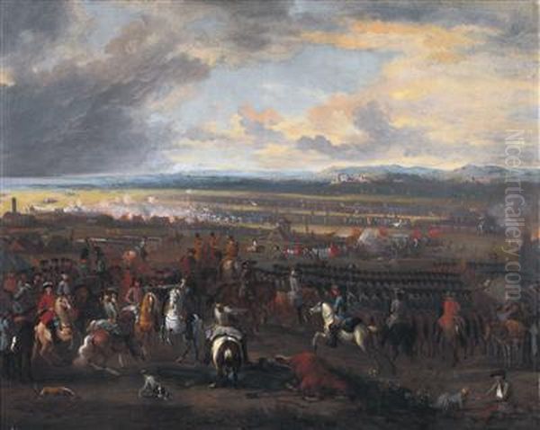 The Battle Of Chiari Oil Painting by Jan von Huchtenburgh