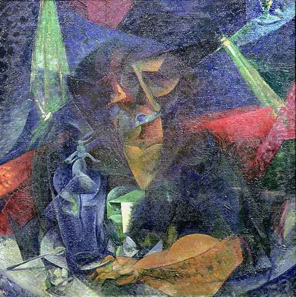 Composition with Figure of a Woman, 1912 Oil Painting by Umberto Boccioni