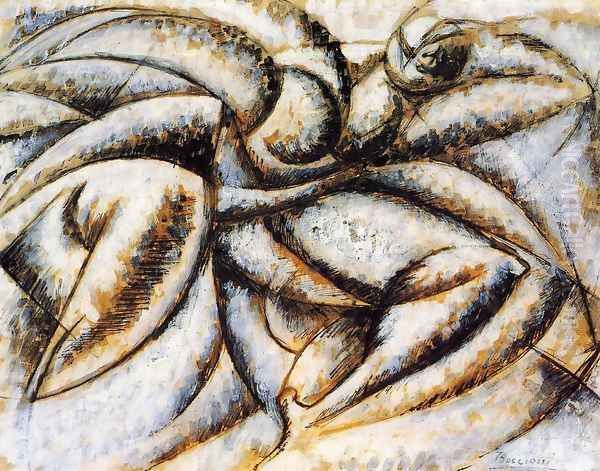 Dynamism of the Human Body Oil Painting by Umberto Boccioni