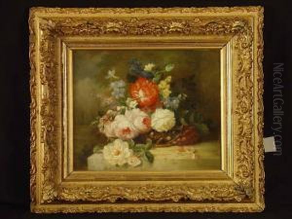 Blumenstilleben Oil Painting by Cornelis Johannes Van Hulstijn