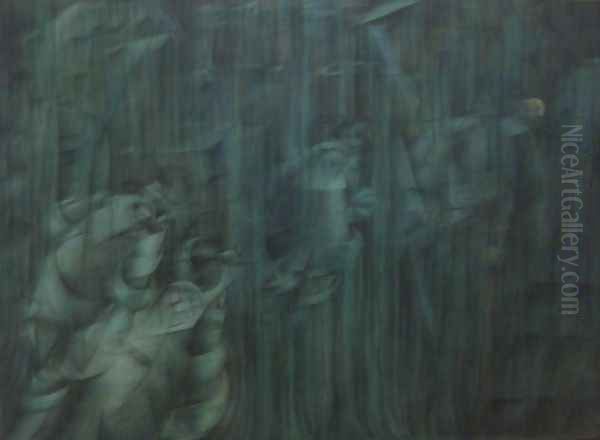 States of Mind III; Those Who Stay Oil Painting by Umberto Boccioni