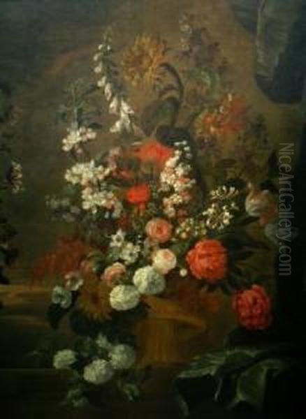 Floral Still Life Oil Painting by Michiel van Huysum