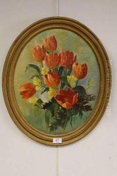 Tulpen Oil Painting by Jef Van Jole