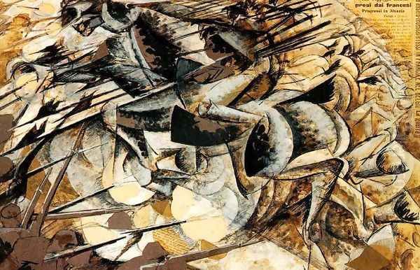 Lancers Oil Painting by Umberto Boccioni