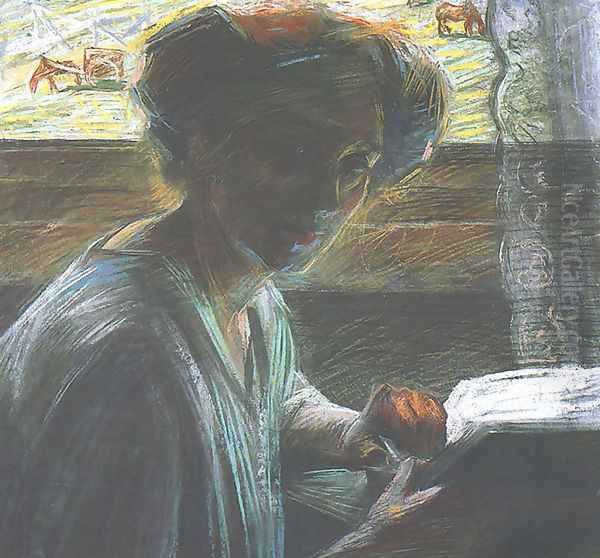 Portrait of His Sister (Ritratto della sorella) Oil Painting by Umberto Boccioni